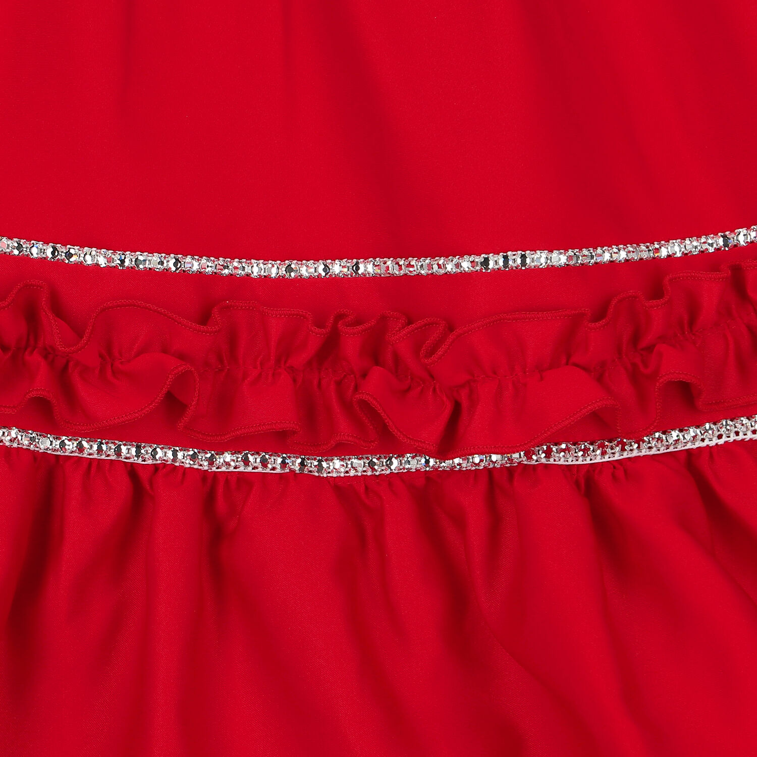 فستان بنات مزين باللون الأحمر, 1, hi-res